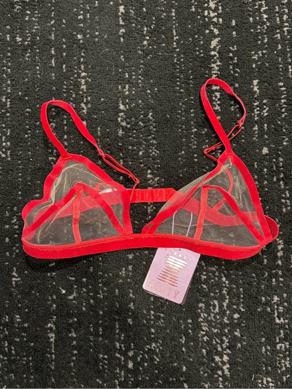 Savage X Fenty Sheer Red Bra